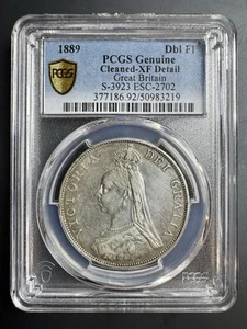 Great Britain Antique Silver Coin Double Florin 1889 Victoria I PCGS XF Details - Picture 1 of 2