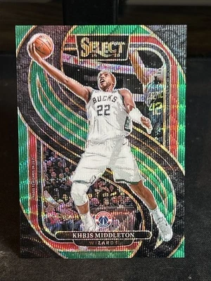 2024-25 Panini Select Premier Level Khris Middleton #161 Green Wave Prizm /50 - Imagem 1 de 2