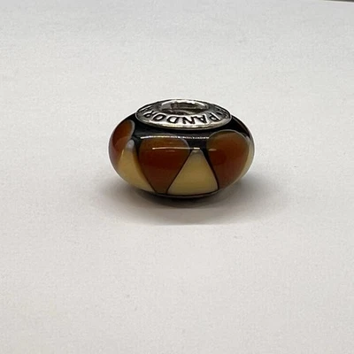 Pandora Plata Esterlina Cautivador Ámbar Murano Vidrio Cuentas Dije 790638 Foto 1 de 4