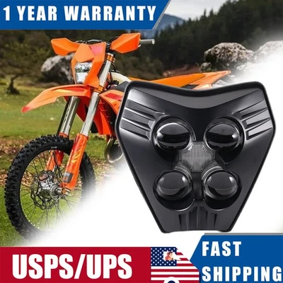 Светодиодная фара в сборе лампа дальнего и ближнего света для KTM 250 350 450 500 EXC-F 2024-2025 - Изображение 1 из 4