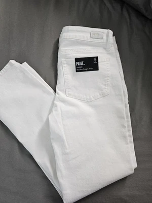 NUEVO CON ETIQUETAS PAIGE ámbar tiro medio tobillo recto talla 27 blanco  Foto 1 de 4