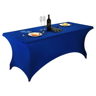 Spandex Table Covers，Fitted Tablecloth for Rectangular Tables, Stretch Patio ... - Image 1 of 4