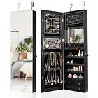 Led Lighted Mirror Jewelry Cabinet Wall/door Mounted Jewelry Armoire  Organizer