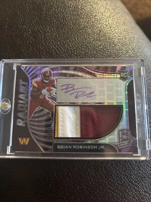 2022 Spectra Radiant Rookie Patch Signatures RAD-BRO Brian Robinson Jr. /30 - Image 1 of 2