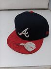 Atlanta Braves Hat Fitted 7 3/8 Chief Noca Homa Brim Wool Blend