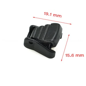 Plastic Cord Ends Zipper Pull Cord Lock Stopper For  Backpack/Paracord Black - Picture 1 of 5