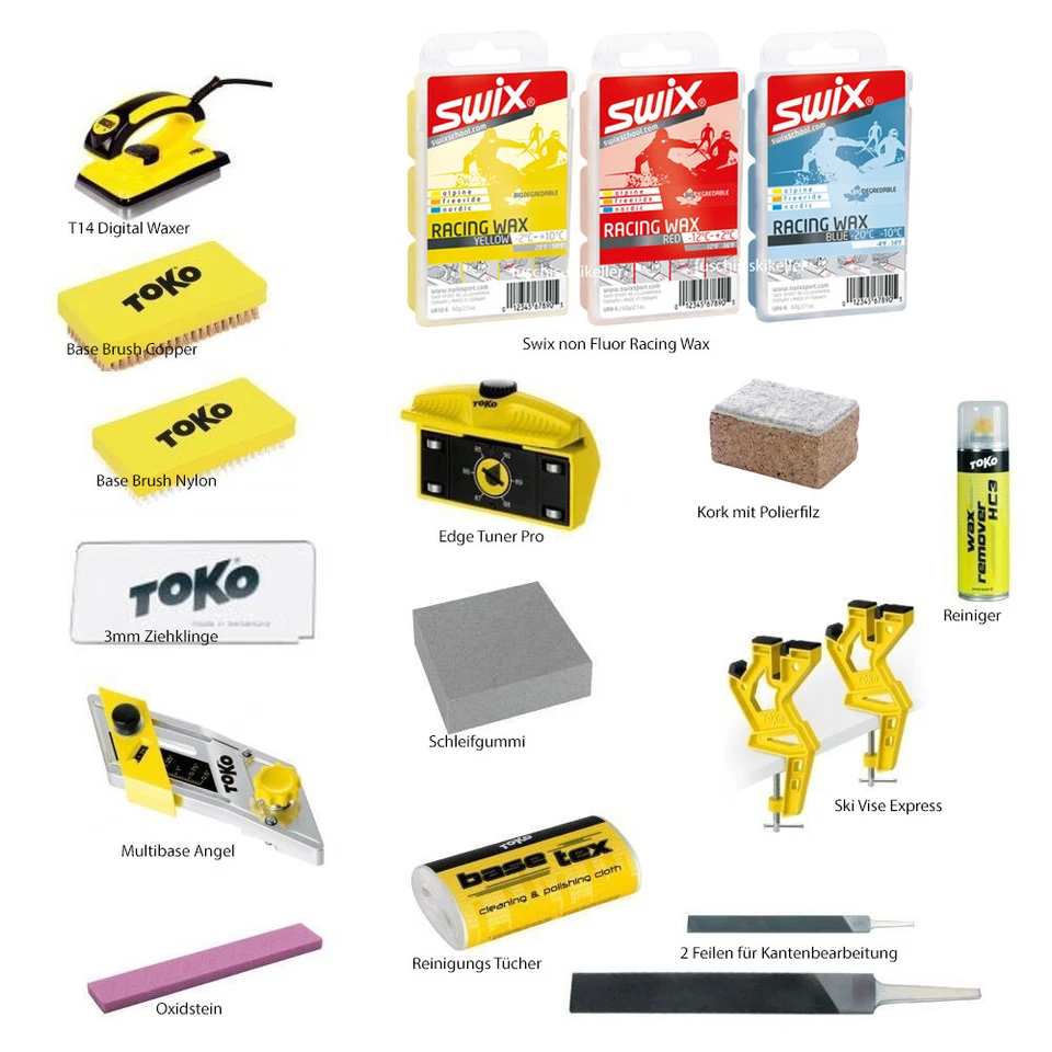Toko Profi Skiwax Set  17-teilig mit Bügeleisen ALPIN - NORDIC - BOARD - Image 1 of 1