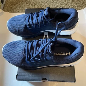 Under Armour Charged Vantage UA Blue White Men Running Sports Shoes 10.5 New Box - Picture 1 of 10
