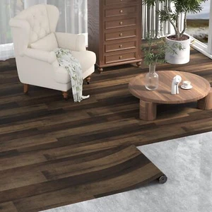 Oxdigi Vinyl Flooring Roll 24"x 393"/64 Sq.Ft, Peel and Stick Barnwood Shipla... - Picture 1 of 6
