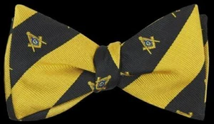Freemason Masonic Fraternity Bow Tie Self Tie Monogram Bow Tie - Picture 1 of 1