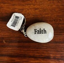 Inspirational Keychain ~ Lucky Rock "FAITH" Zen Garden Stone Awesome Gift