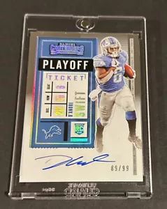 2020 PANINI CONTENDERS D’ANDRE SWIFT PLAYOFF TICKET AUTO SP RC #’d 89/99! - Picture 1 of 7
