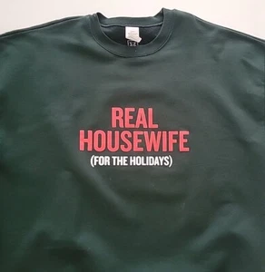 Jill Zarrin Real Housewife For The Holiday Weihnachten grün Sweatshirt Gr. XL - Bild 1 von 5