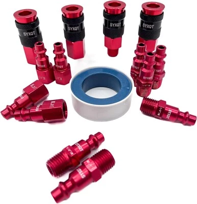 Conexiones para manguera de aire de 1/4 de pulgada, conexiones rápidas para comp - Image 1 of 4