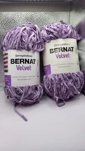 2 confezioni Bernat grigio velluto orchidea ingombrante 5 filati poliestere 10,5 once 300 g 315 iarde 1 L - Foto 1 di 7