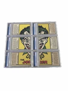 Batman Cards Red Bat 1966 A Series, Joker Puzzle Backs Halo 😇 Grade Rare - Picture 1 of 2