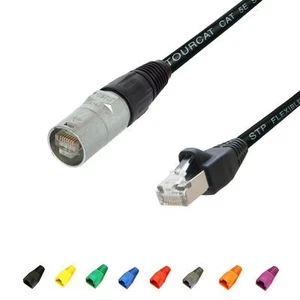 Abgeschirmtes Van Damme Ethercon auf RJ45 Cat5e Kabel. Flexible VARIAX geschirmte Leitung - Bild 1 von 2