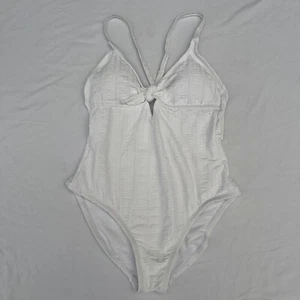 Kenneth Cole Women’s Lace Front One Piece Padded Swimsuit White Size Small New - Picture 1 of 13