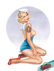 🇺🇸 PIN-UP No.10 - 1st.Limited Edition Hand Signed & Numbered by KOUFAY, COA - Bild 1 von 2