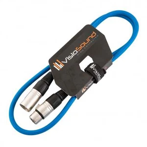 Macho a Cable Hembra Mic XLR / Micrófono Balanceado / Cable Conector 1m Azul - Imagen 1 de 2