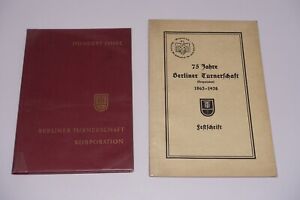 75 & 100 Jahre Berliner Turnerschaft (Korporation) 1863-1938-1963 Berlin Turnen