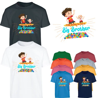 I'm Going To Be A Big Brother Boys T-Shirt Birthday Gift Christmas Funny Tshirt - Image 1 of 4