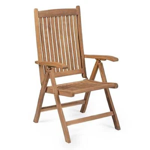 Ash & Ember Hawthorne Grade A Teak Square Back Folding Armchair - Picture 1 of 10