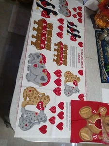 Vintage Hugs And Kisses PANEL Appliques Cranston Wamsutta 14 Pcs - Picture 1 of 8