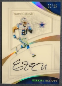 Ezekiel Elliot 2017 Immaculate Shadowbox AUTO #/25 On Card SP - Picture 1 of 4
