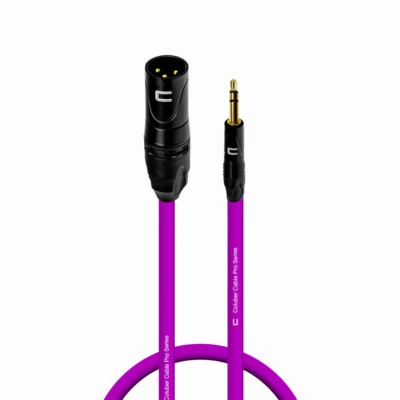 Cable de audio micrófono estéreo equilibrado XLR macho a conector de 3,5 mm TRS de 1/8 pulgadas Foto 1 de 4