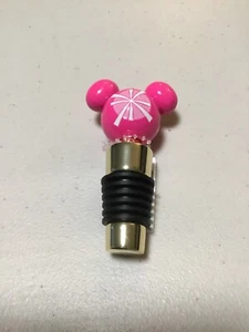 Disney Parks Mickey Symbol Urlaub Weihnachten Rosa Metall Flaschenverschluss Neu mit Etikett - Bild 1 von 4