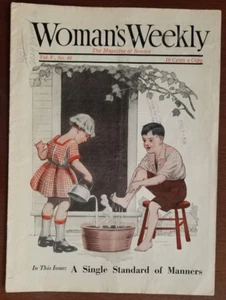 Woman's Weekly Magazine 1922 Creative Cover Art 14x10 - Picture 1 of 2