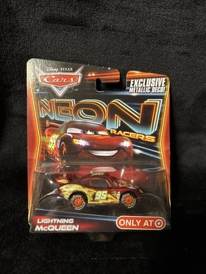 Disney Pixar Cars Neon Racers Lightning McQueen Exclusivo Objetivo Deco Metálico Foto 1 de 4
