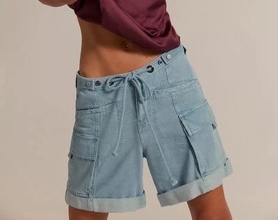 Free People Frankie Washed Shorts Low-Waisted Cargo Lightweight Casual M 283238 - Image 1 of 4
