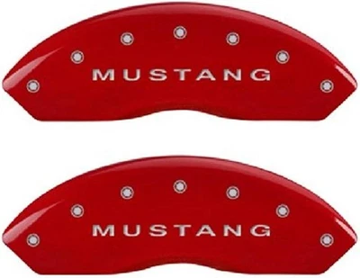 Nuevas cubiertas de pinza rojas brillantes originales MGP 10198SMBPRD para Ford Mustang 10-14 Foto 1 de 4