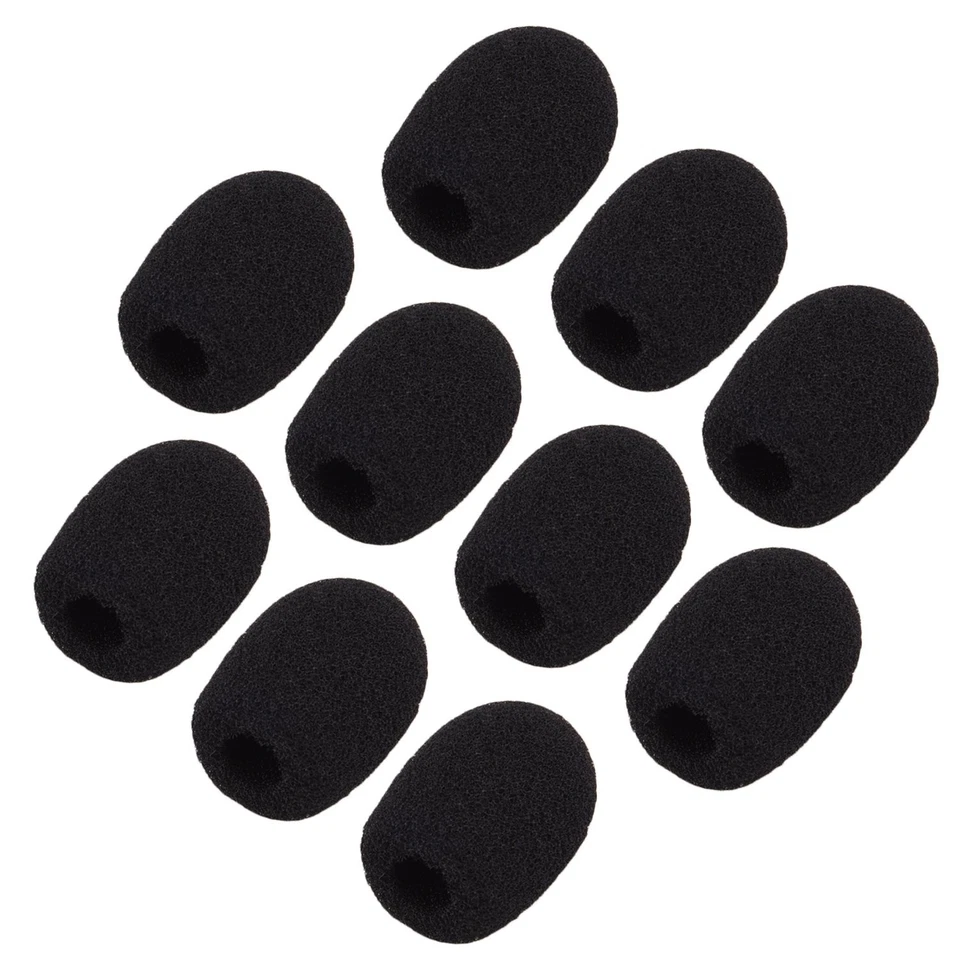 Sunmns 10pack Mini Size Lapel Headset Microphone Windscreen Foam Cover Black