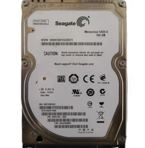 Seagate ST9160314AS 9HH13C-501 0002SDM1 (5VC) WU China 160gb 2.5" Sata 10/2009 - Picture 1 of 1