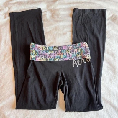 Leggings acampanados plegables aeropostales plegables vintage años 2000 Y2K para mujer M’s Foto 1 de 4