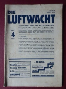 DIE LUFTWACHT 1932 ELLY BEINHORN KLEMM LEICA SCHLIHA FLUGMOTOR FLUGZEUG - Picture 1 of 11