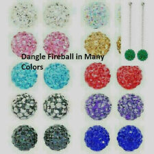 earring fireball dangle many colors birthstone balls quality fashion jewelry Nwt