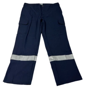TYNDALE FR Twill Pants Navy HRC2 Work Constriction Cargo Pants Men's 40X30. - Picture 1 of 8
