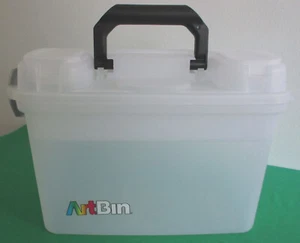 Organizador portátil de artes y manualidades bandeja interior estuche de transporte transparente Flambeau ArtBin - Imagen 1 de 11