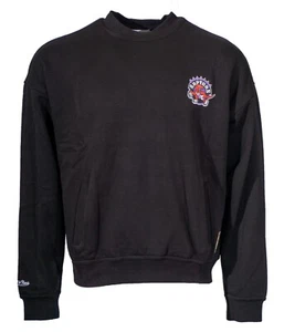 Men's Black Toronto Raptors Oversweep Crewneck Oversized Sweatshirt Pullover - Picture 1 of 2