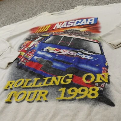 Sudadera De Colección Nascar Para Hombres L Beige Carreras Winston Cup Tour 98 Suéter Años 90 EE. UU. Foto 1 de 4
