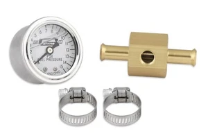 Mr. Gasket Fuel Block Liquid Filled Fuel Pressure Gauge Fits Carbureted Apps. - Picture 1 of 5