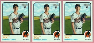 Lote (3) gemelos radiocontrol Topps Heritage Griffin Jax Rookie 2022 #268 - Imagen 1 de 2