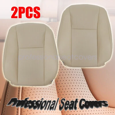 For 2007-2012 Lexus LS460 LS600h Driver&Passenger Top Perforated Seat Cover Tan Foto 1 de 4
