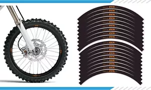 EXCEL ORANGE MOTOCROSS MX RIM DECALS GRAPHICS STICKERS 19" / 16" BLACK - Picture 1 of 1
