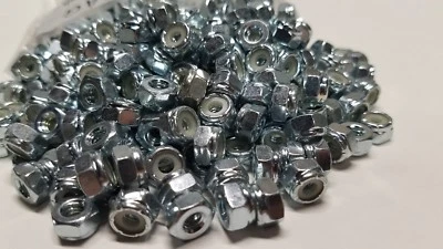 QUALWARE 1/4-20 Stainless Steel Nylon Self-Locking Nylon Insert Hex Lock Nut (50pcs)