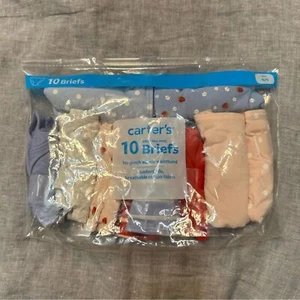 Carter's Girls Tag Free Cotton Briefs Set of 10 Size 4/5 - Picture 1 of 7